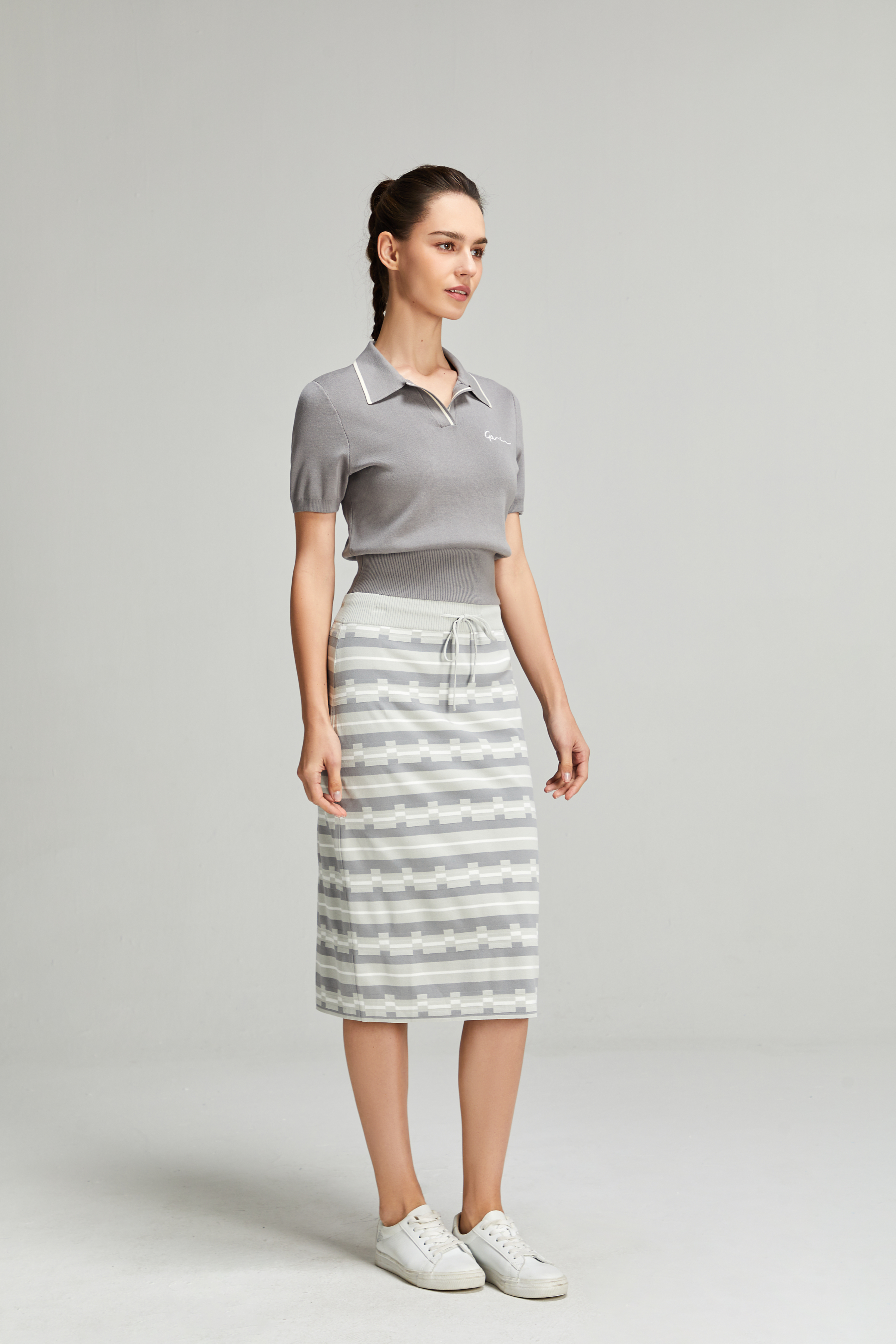 Galtsand Geometric Midi Skirt