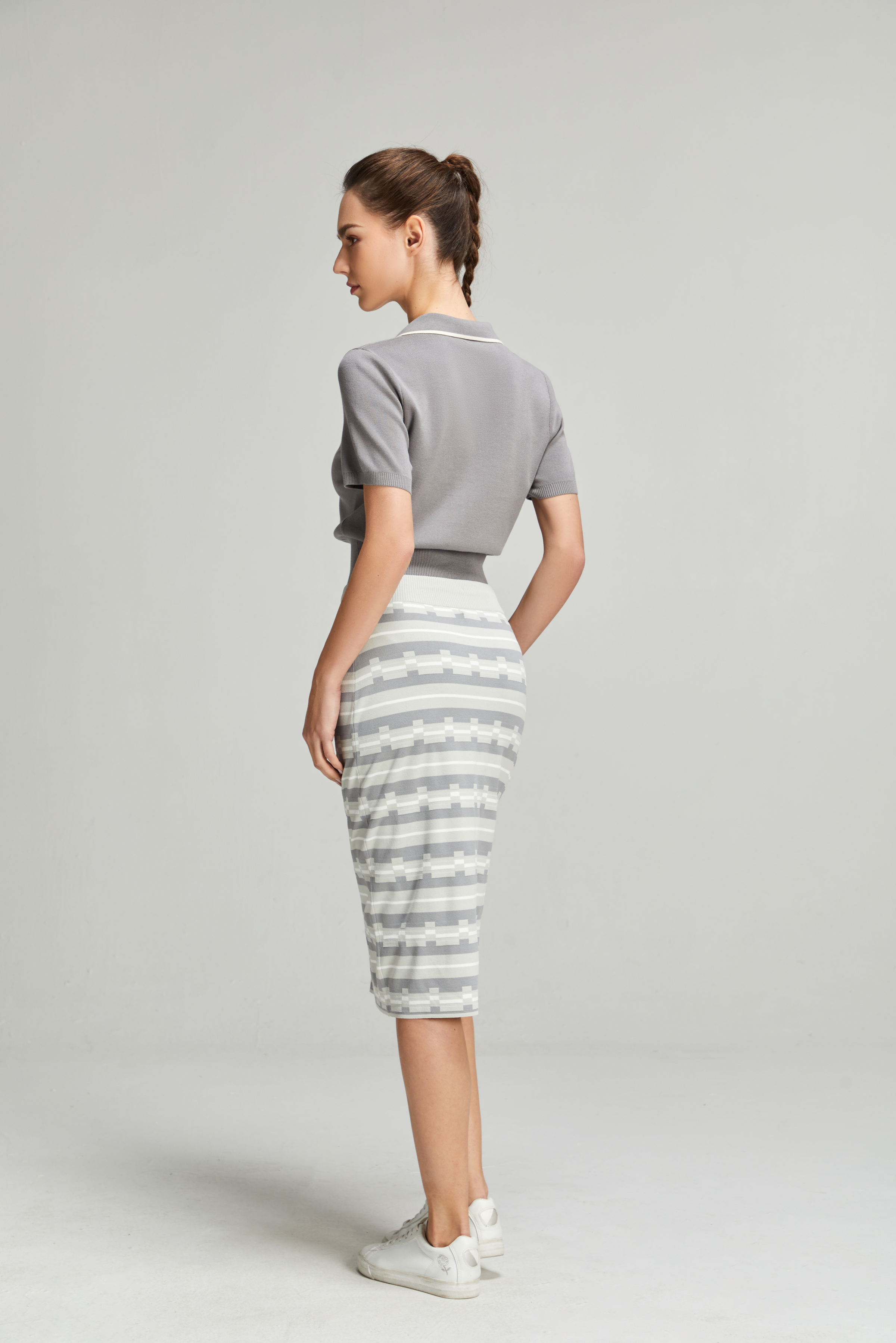 Galtsand Geometric Midi Skirt