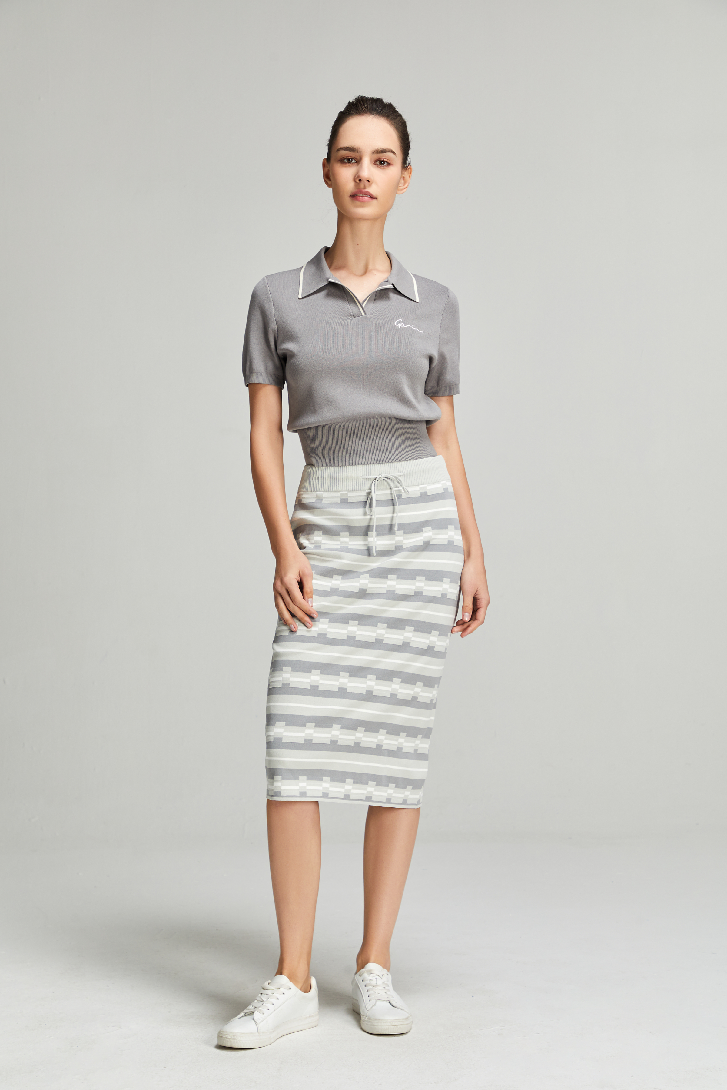 Galtsand Geometric Midi Skirt