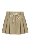 Soda Pop Pleated Drawstring Mini Skirt