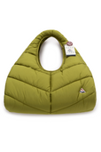 Half Moon Quilted Oversize Bag in Avocado