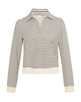 Adeline Button-less Placket Striped Sweater