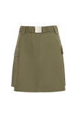 Savannah Chino Khaki Asymmetric Skirt