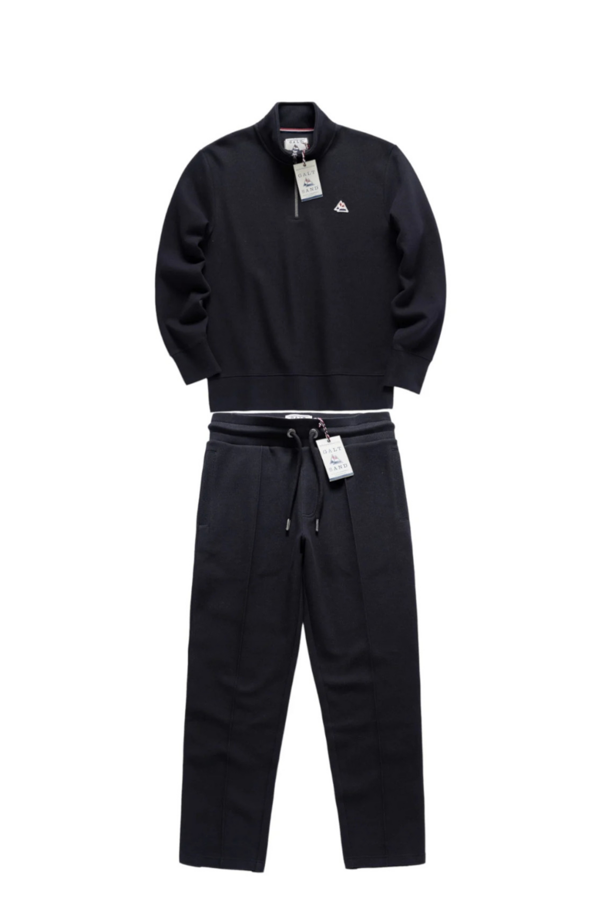 Galtsand Pique Quarter Zip Set In Dark Navy