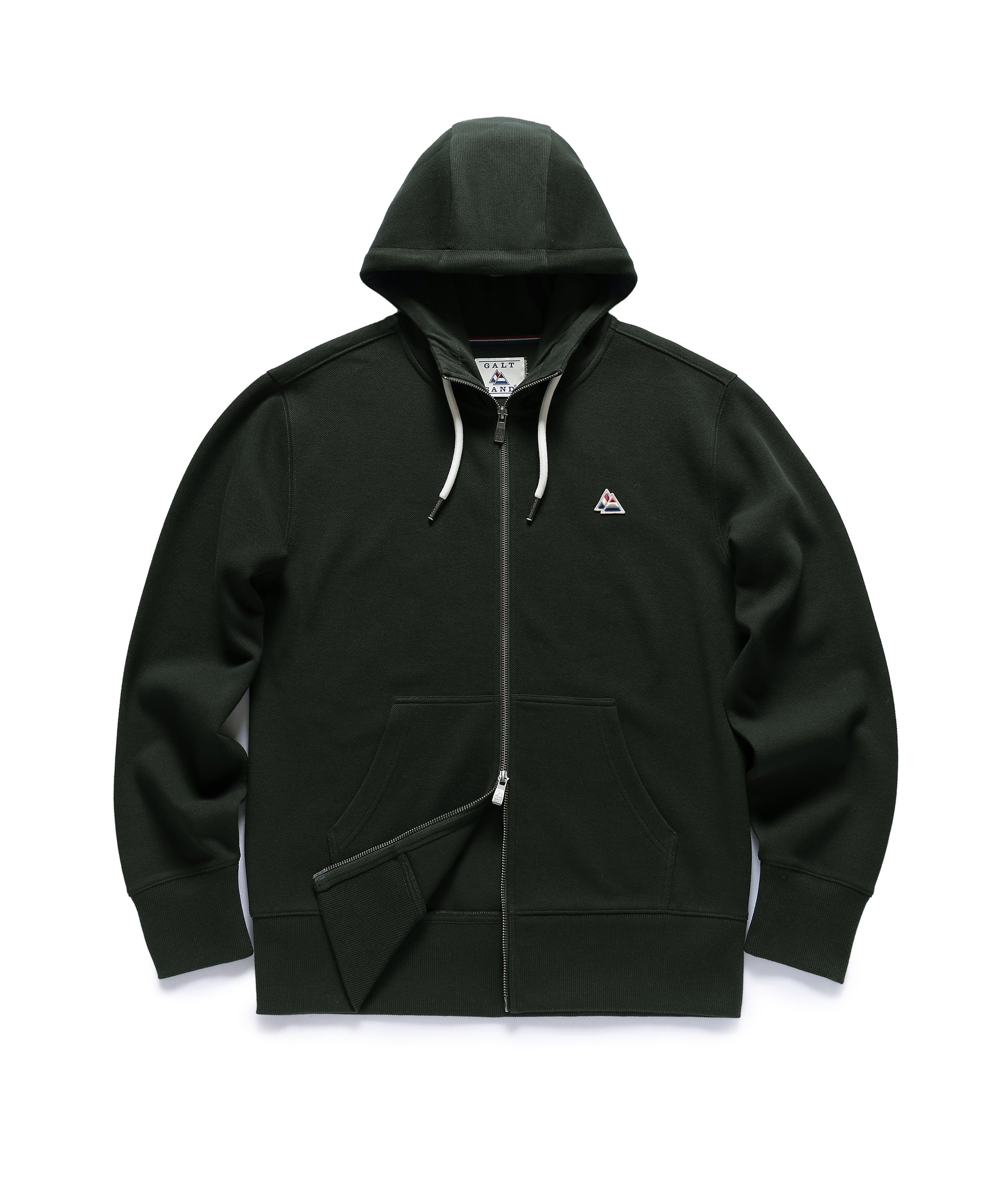 Galtsand Pique Zip Front Hoodie