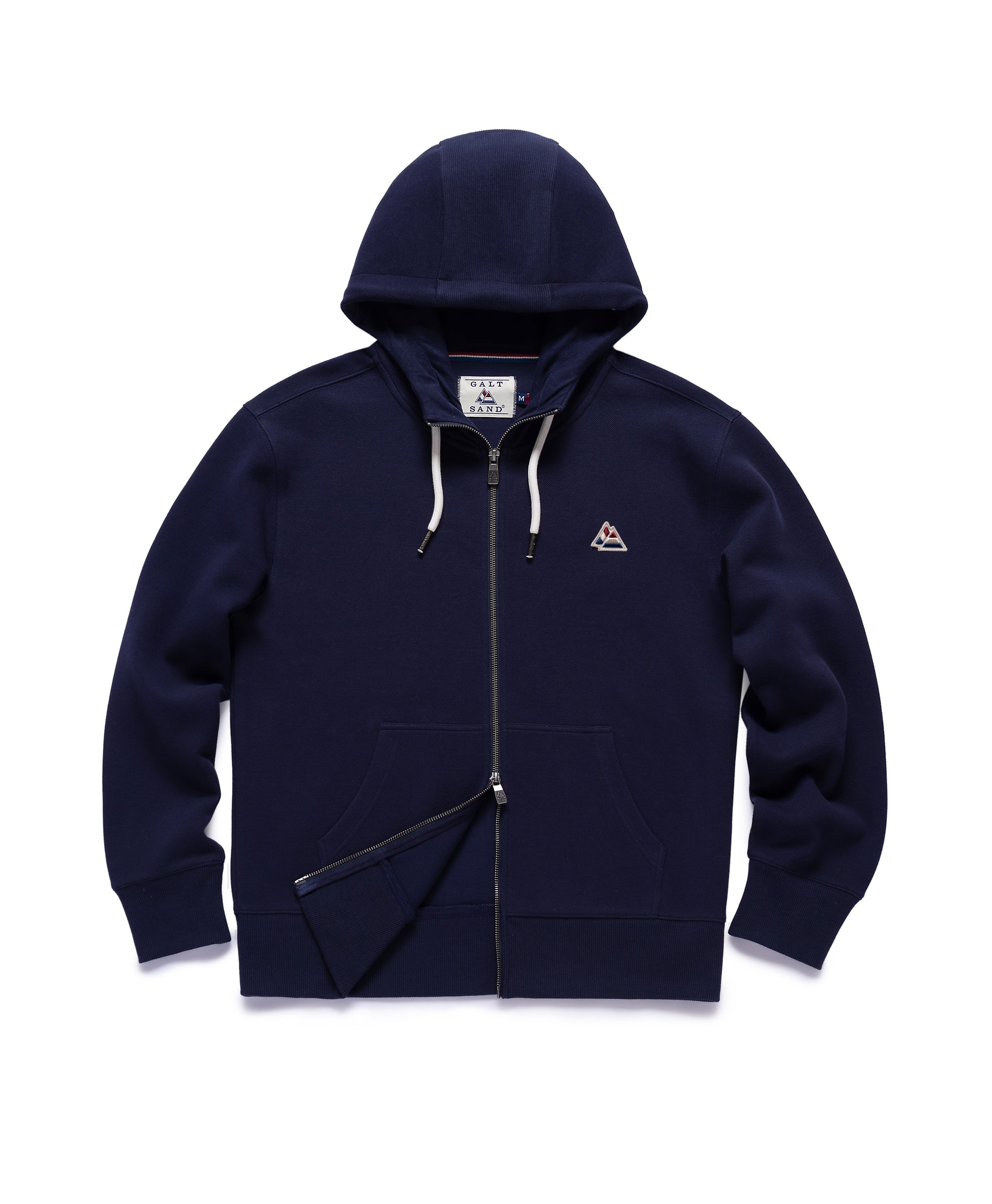 Galtsand Pique Zip Front Hoodie
